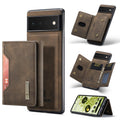 For Google Pixel 6 DG.MING M2 Series 3-Fold Multi Card Bag  Magnetic Phone Case(Coffee)