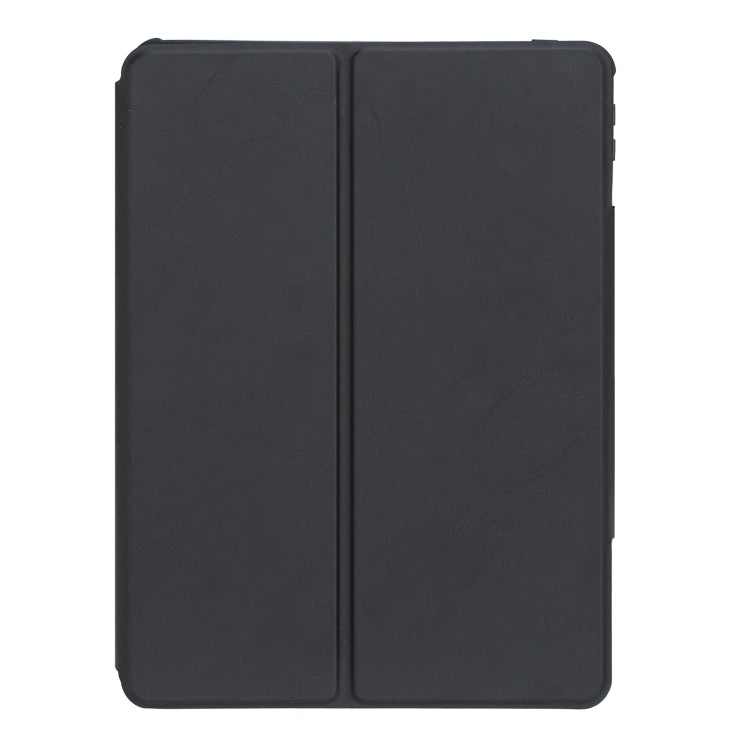 For iPad 10th Gen 10.9 2022 F10B-AS 360 Rotation Acrylic Transparent Bluetooth Keyboard Leather Case With Touch Control / Backlight(Black)