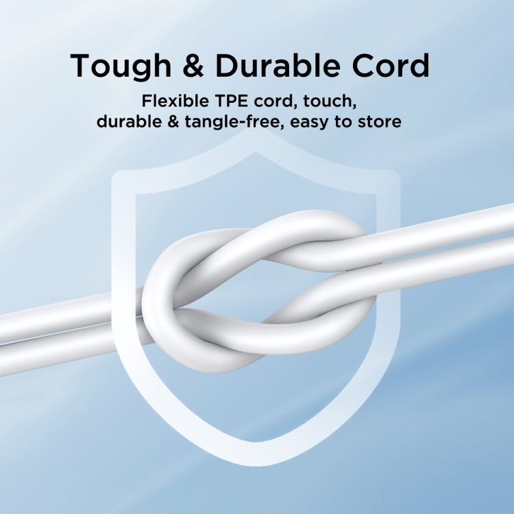 JOYROOM JR-EC06 Type-C Metal In-Ear Wired Earphone, Length: 1.2m(White)