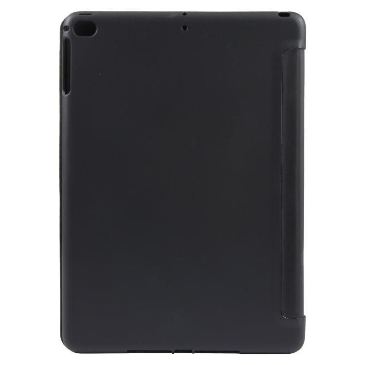 For iPad 9.7 2018 & 2017 / Air / Air2 GEBEI 3-folding Holder Shockproof Flip Leather Tablet Case(Black)