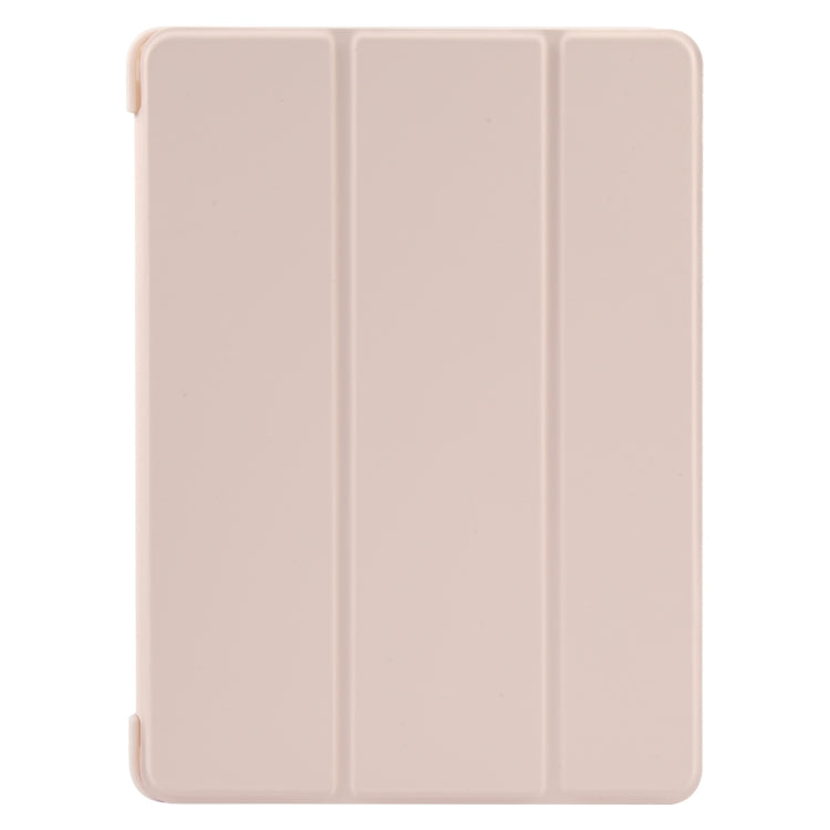 For iPad 9.7 2018 & 2017 / Air / Air2 GEBEI 3-folding Holder Shockproof Flip Leather Tablet Case(Pink)