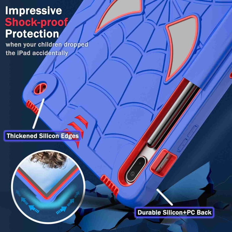 Spider Texture Silicone Hybrid PC Tablet Case with Shoulder Strap, For Samsung Galaxy Tab S7 FE / S7+ / S8+, For Samsung Galaxy Tab S7 / S8