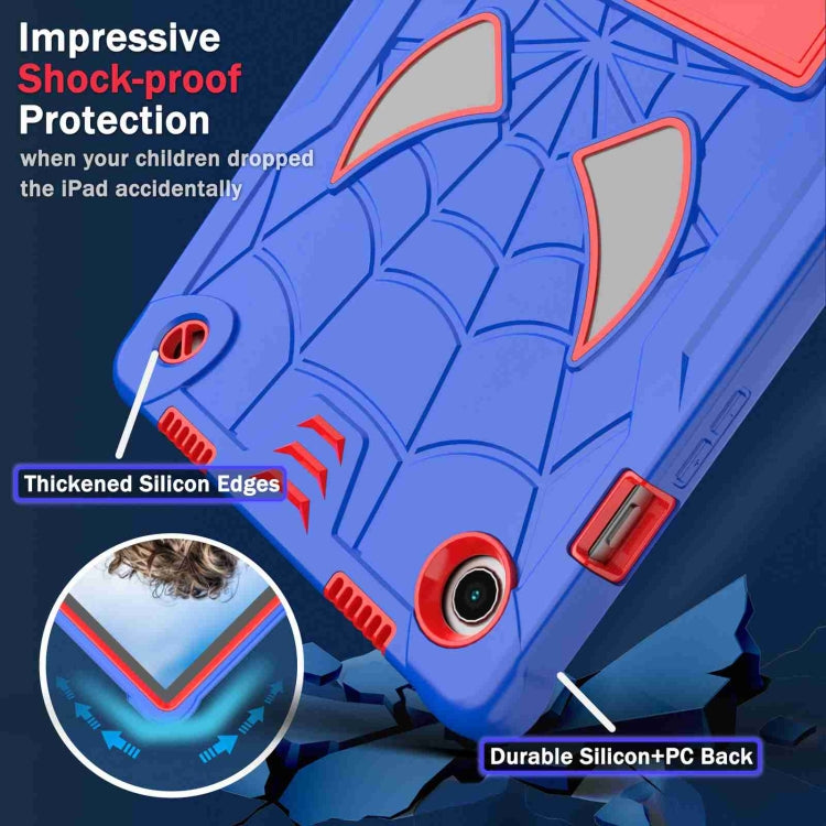Spider Texture Silicone Hybrid PC Tablet Case with Shoulder Strap, For Samsung Galaxy Tab A8 10.5 2021, For Samsung Galaxy Tab S6 Lite P610