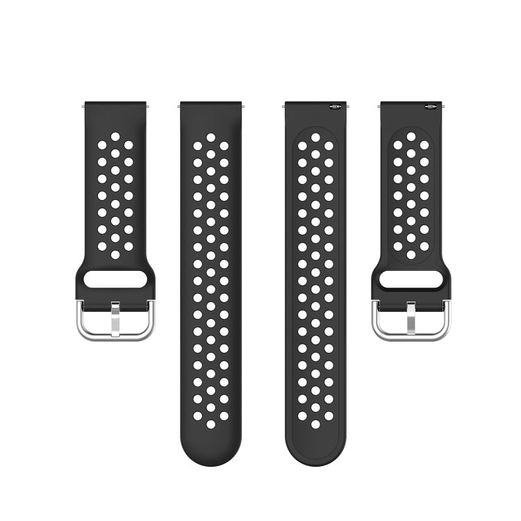 20mm Universal Sport Silicone Watch Band(Black)
