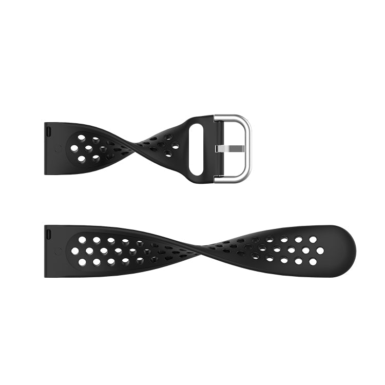 20mm Universal Sport Silicone Watch Band(Black)