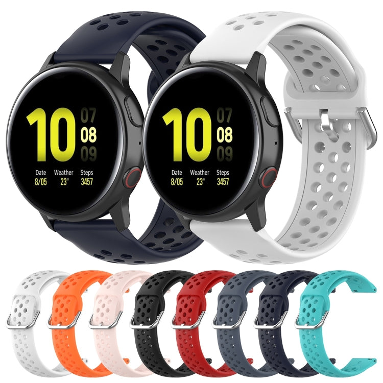 20mm Universal Sport Silicone Watch Band(Black)