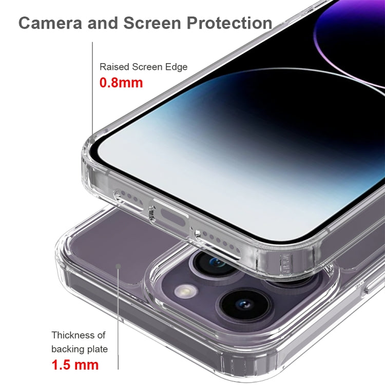 For iPhone 15 Pro Max Scratchproof Acrylic TPU Phone Case(Transparent)
