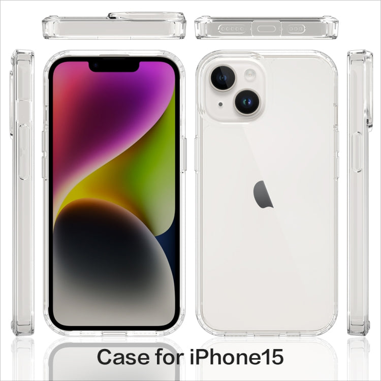 For iPhone 15 Scratchproof Acrylic TPU Phone Case(Transparent)