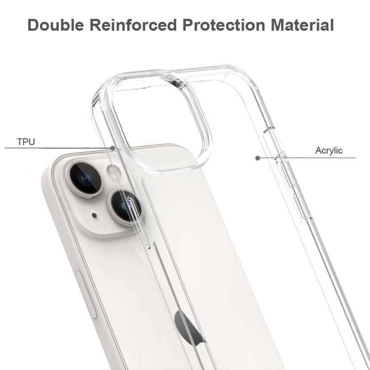 For iPhone 15 Scratchproof Acrylic TPU Phone Case(Transparent)
