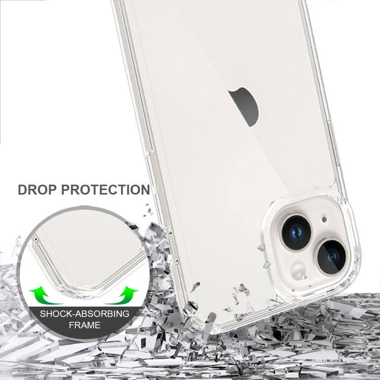 For iPhone 15 Scratchproof Acrylic TPU Phone Case(Transparent)