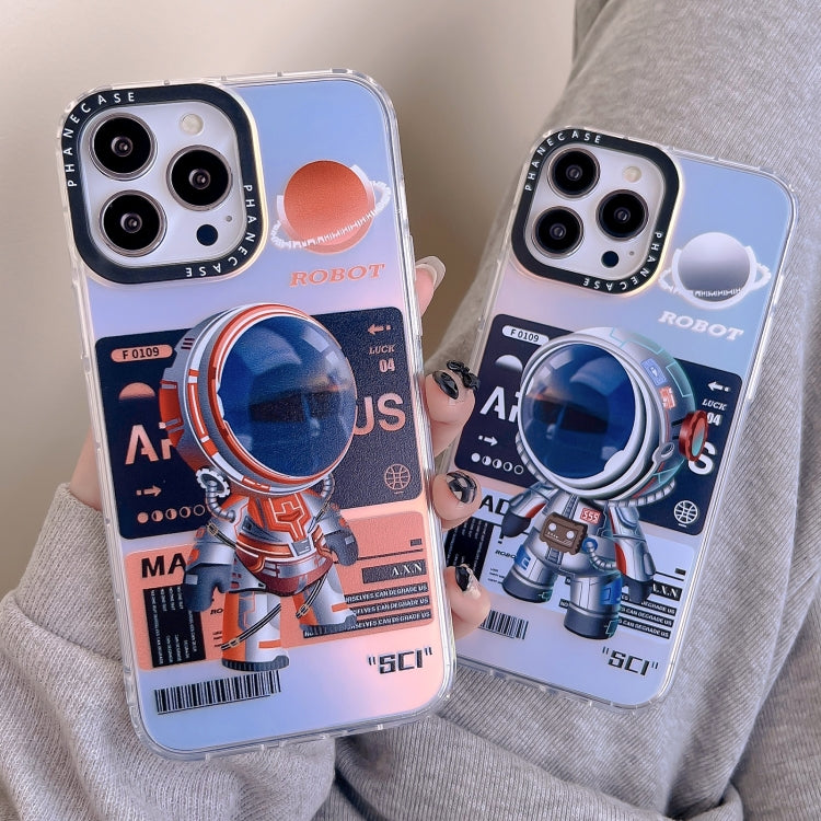For iPhone 11 Mechanical Astronaut Pattern TPU Phone Case(Orange)