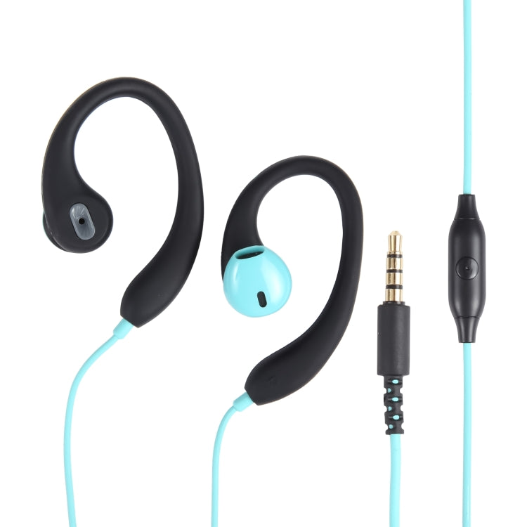 Mucro R12 Wired Stereo Over-Ear Sports Earphone, Length: 1.2m(Blue)