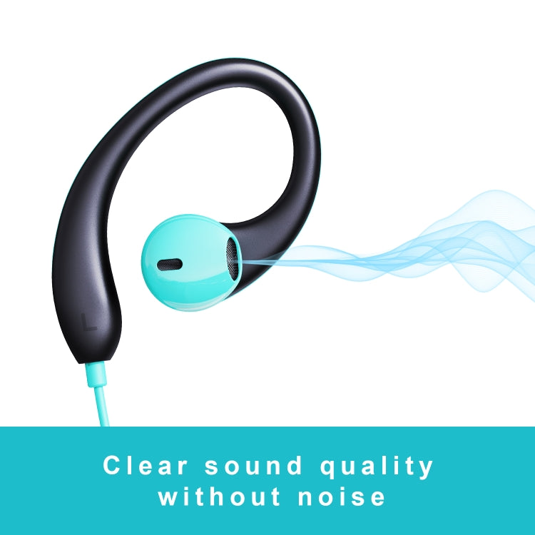 Mucro R12 Wired Stereo Over-Ear Sports Earphone, Length: 1.2m(Blue)