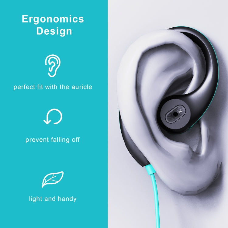 Mucro R12 Wired Stereo Over-Ear Sports Earphone, Length: 1.2m(Blue)