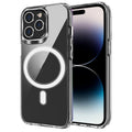 For iPhone 15 Pro Max Four Corner Airbags MagSafe Magnetic Phone Case(Transparent)