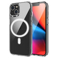 For iPhone 15 Plus Four Corner Airbags MagSafe Magnetic Phone Case(Transparent)
