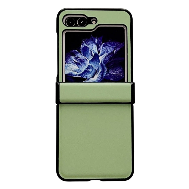 For Samsung Galaxy Z Flip5 Pure Color Hinge Shockproof Phone Case(Green)