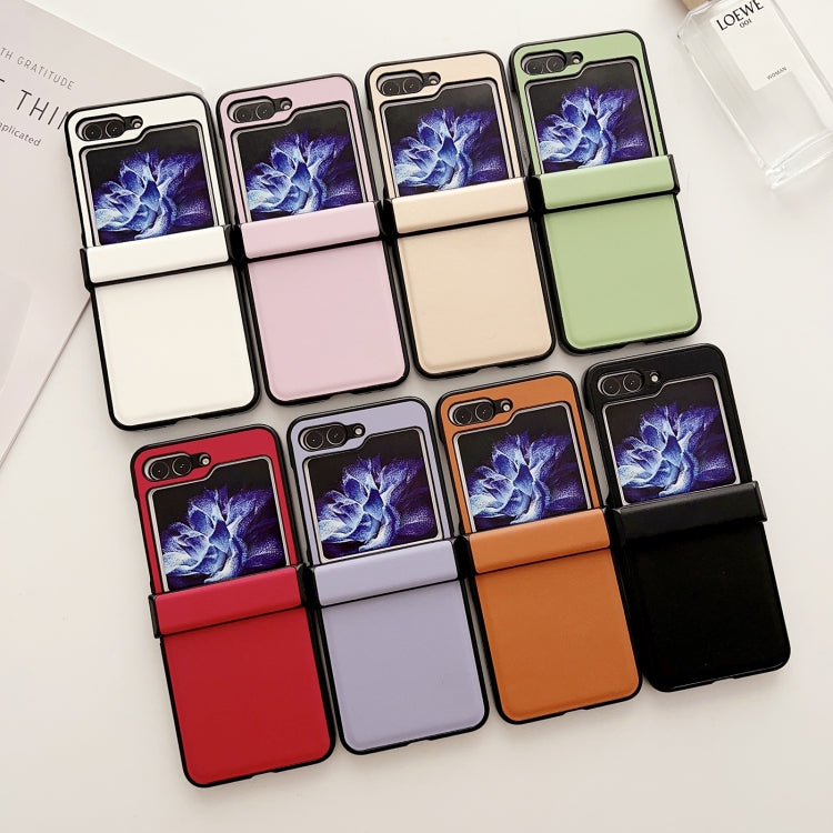 For Samsung Galaxy Z Flip5 Pure Color Hinge Shockproof Phone Case(Green)