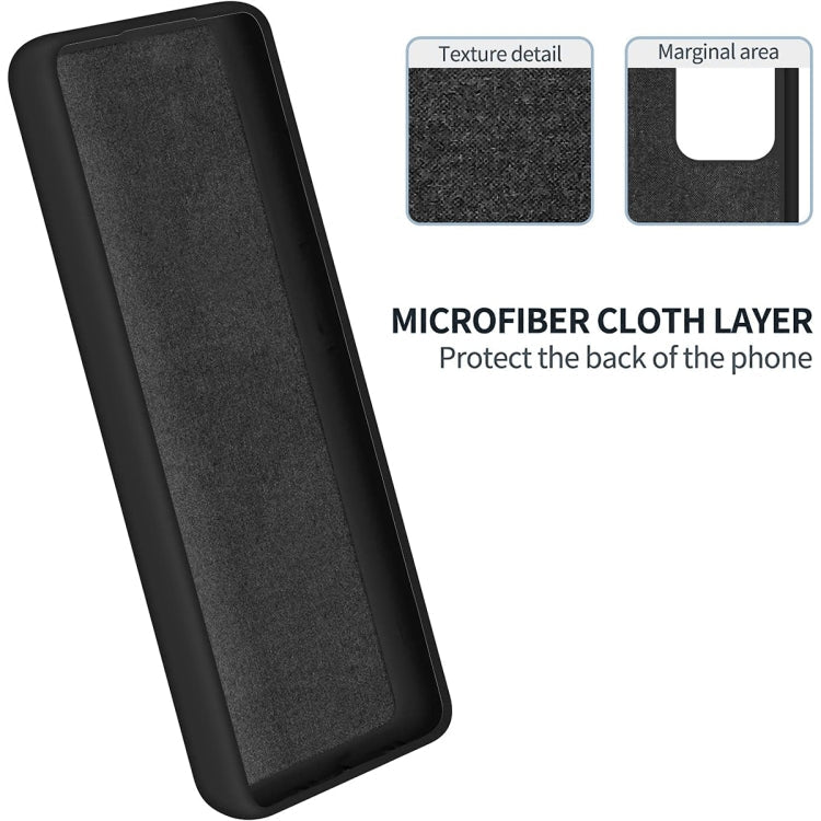 For Sony Xperia 1 V Pure Color Liquid Silicone Shockproof Phone Case(Black)