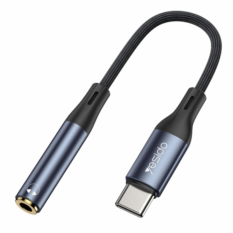 Yesido YAU38 Type-C to 3.5mm Female Audio Adapter(Black)
