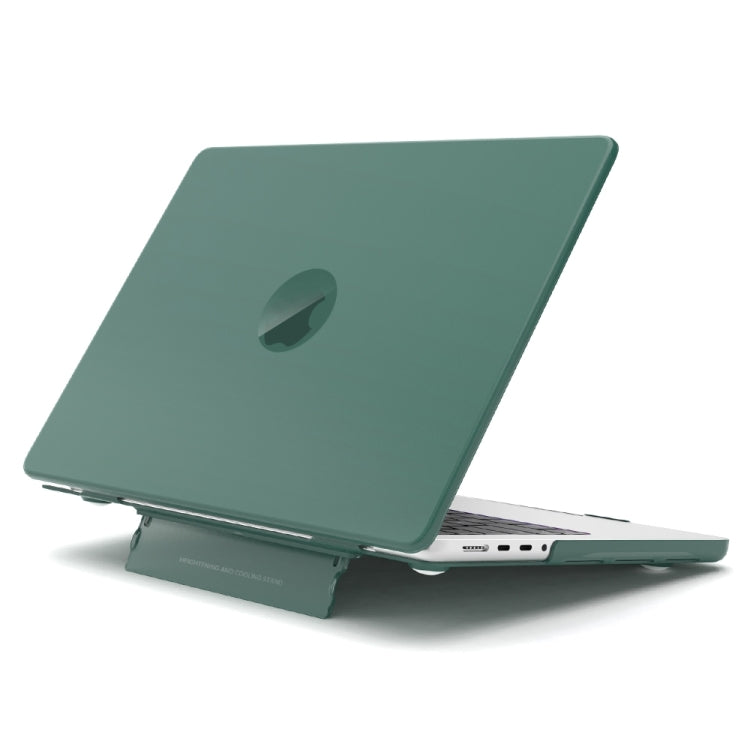 For Macbook Pro 14 A2918/A2992/A2779 Frosted Translucent Laptop Protective Case(Dark Green)