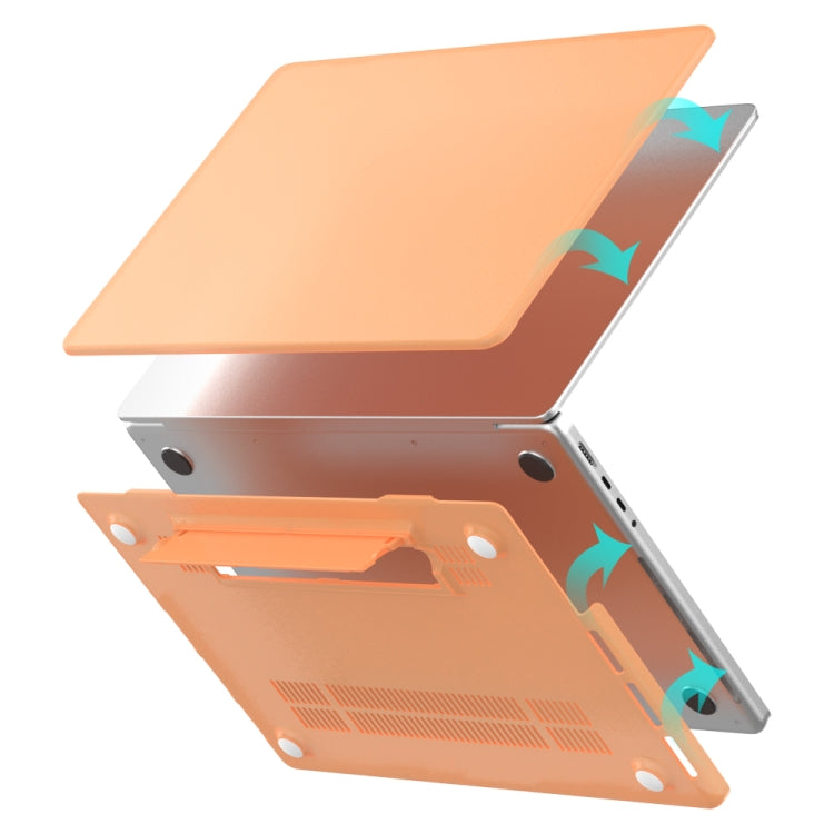 For Macbook Pro 14 A2918/A2992/A2779 Frosted Translucent Laptop Protective Case(Dark Green)