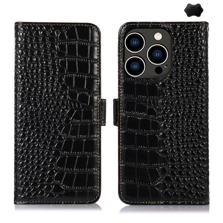 Crocodile Top Layer Cowhide Leather Phone Case, For iPhone 16e / 17e, For iPhone 17 Pro Max, For iPhone 17 Pro, For iPhone 17, For iPhone Air, For iPhone 16 Pro Max