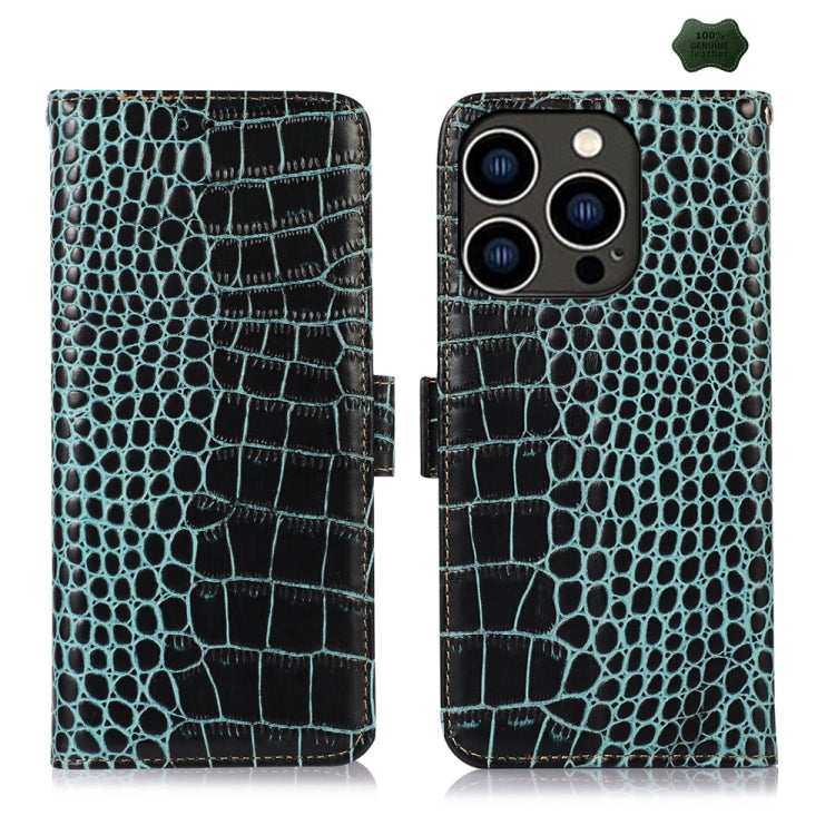 Crocodile Top Layer Cowhide Leather Phone Case, For iPhone 16e / 17e, For iPhone 17 Pro Max, For iPhone 17 Pro, For iPhone 17, For iPhone Air, For iPhone 16 Pro Max