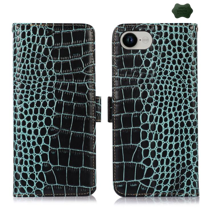 Crocodile Top Layer Cowhide Leather Phone Case, For iPhone 16e / 17e, For iPhone 17 Pro Max, For iPhone 17 Pro, For iPhone 17, For iPhone Air, For iPhone 16 Pro Max
