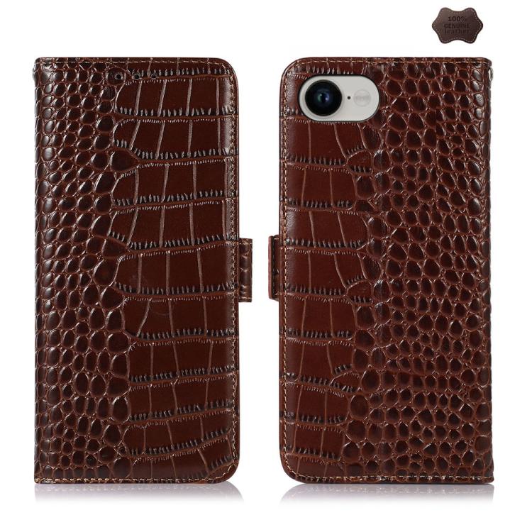 Crocodile Top Layer Cowhide Leather Phone Case, For iPhone 16e / 17e, For iPhone 17 Pro Max, For iPhone 17 Pro, For iPhone 17, For iPhone Air, For iPhone 16 Pro Max