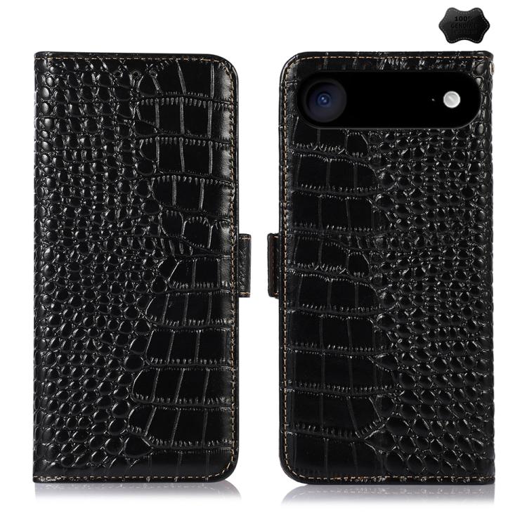 Crocodile Top Layer Cowhide Leather Phone Case, For iPhone 16e / 17e, For iPhone 17 Pro Max, For iPhone 17 Pro, For iPhone 17, For iPhone Air, For iPhone 16 Pro Max