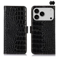 Crocodile Top Layer Cowhide Leather Phone Case, For iPhone 16e / 17e, For iPhone 17 Pro Max, For iPhone 17 Pro, For iPhone 17, For iPhone Air, For iPhone 16 Pro Max