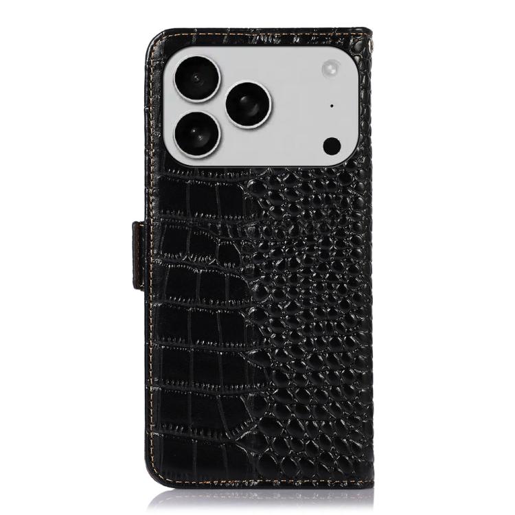 Crocodile Top Layer Cowhide Leather Phone Case, For iPhone 16e / 17e, For iPhone 17 Pro Max, For iPhone 17 Pro, For iPhone 17, For iPhone Air, For iPhone 16 Pro Max