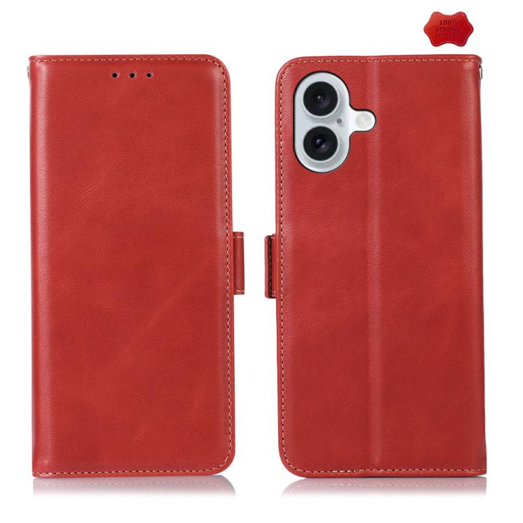 Crazy Horse Top Layer Cowhide Leather Phone Case, For iPhone 17 Pro Max, For iPhone 17 Pro, For iPhone 17, For iPhone Air, For iPhone 16 Pro Max, For iPhone 16 Pro