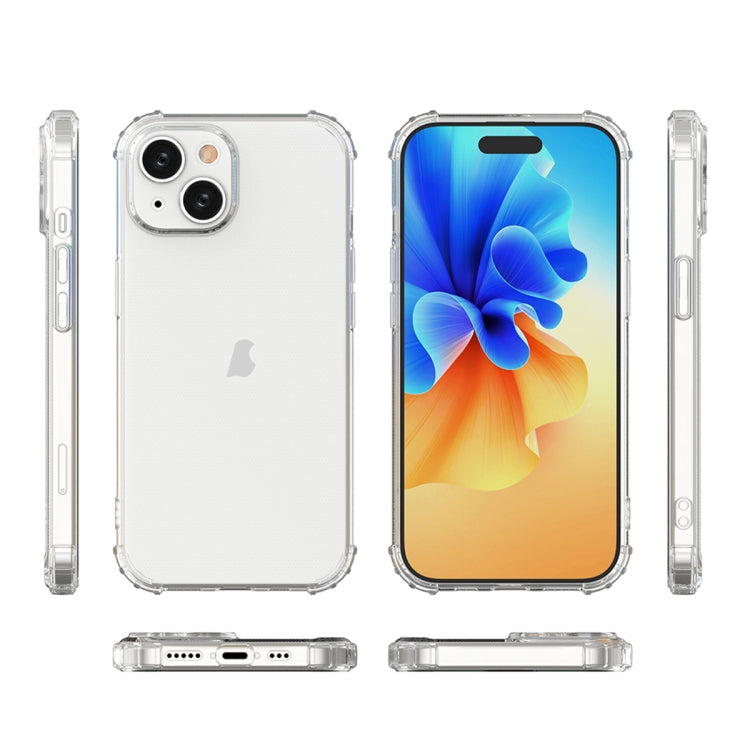 For iPhone 15 Plus Four-Corner Shockproof Clear TPU Phone Case(Transparent)