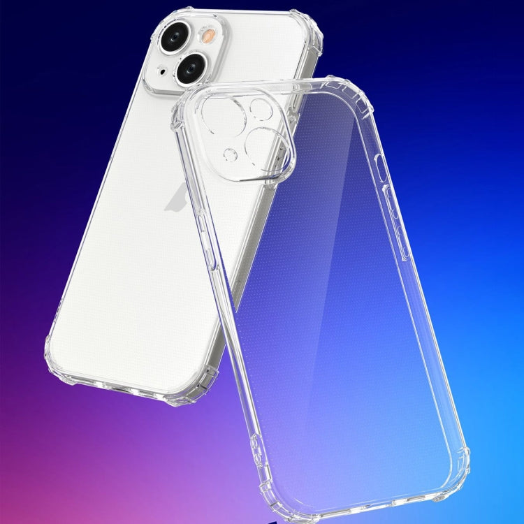 For iPhone 15 Plus Four-Corner Shockproof Clear TPU Phone Case(Transparent)