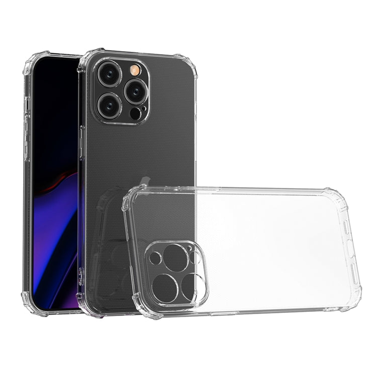 For iPhone 15 Pro Max Four-Corner Shockproof Clear TPU Phone Case(Transparent)