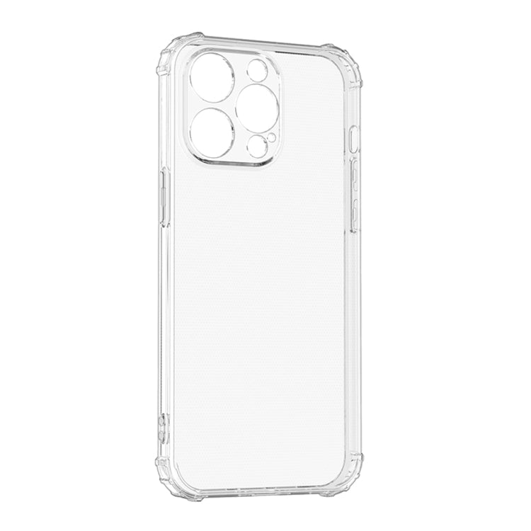 For iPhone 15 Pro Max Four-Corner Shockproof Clear TPU Phone Case(Transparent)