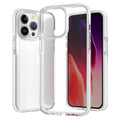 For iPhone 15 Pro Max Two-color Shockproof High Transparency TPU Phone Case(White)