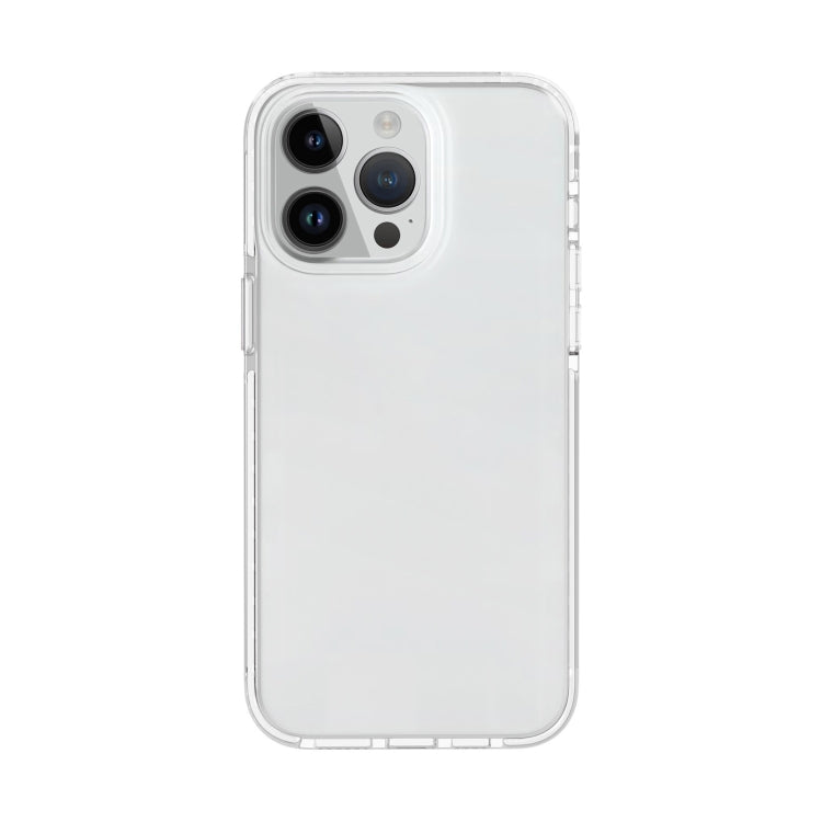 For iPhone 15 Pro Max Two-color Shockproof High Transparency TPU Phone Case(White)