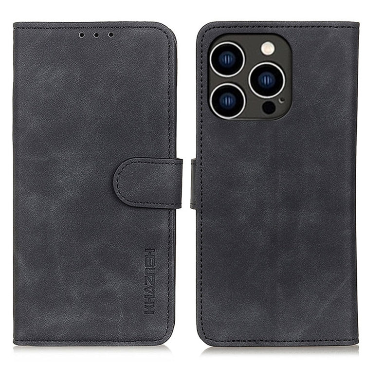 KHAZNEH Retro Texture Leather Phone Case, For iPhone 16 Pro, For iPhone 16 Plus, For iPhone 16, For iPhone 15 Pro Max, For iPhone 15 Pro, For iPhone 15 Plus