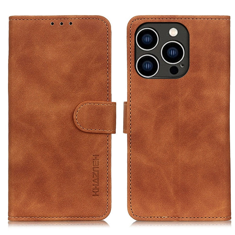 KHAZNEH Retro Texture Leather Phone Case, For iPhone 18 Pro / 17 Pro, For iPhone 18 Pro Max/17 Pro Max, For iPhone 16e / 17e, For iPhone 17, For iPhone Air, For iPhone 16 Pro Max