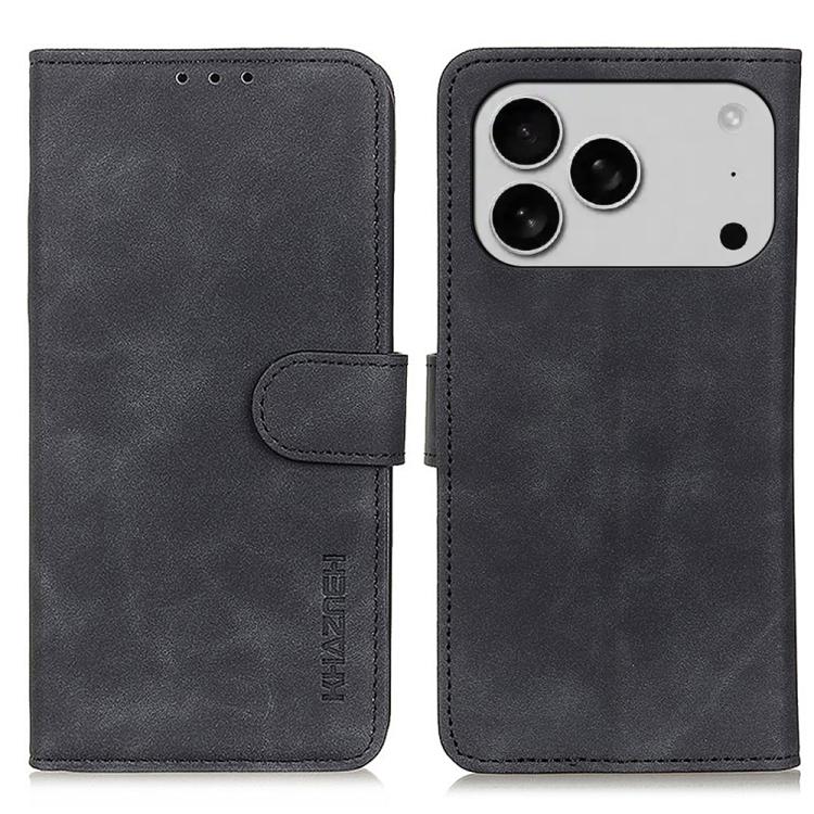 KHAZNEH Retro Texture Leather Phone Case, For iPhone 18 Pro / 17 Pro, For iPhone 18 Pro Max/17 Pro Max, For iPhone 16e / 17e, For iPhone 17, For iPhone Air, For iPhone 16 Pro Max