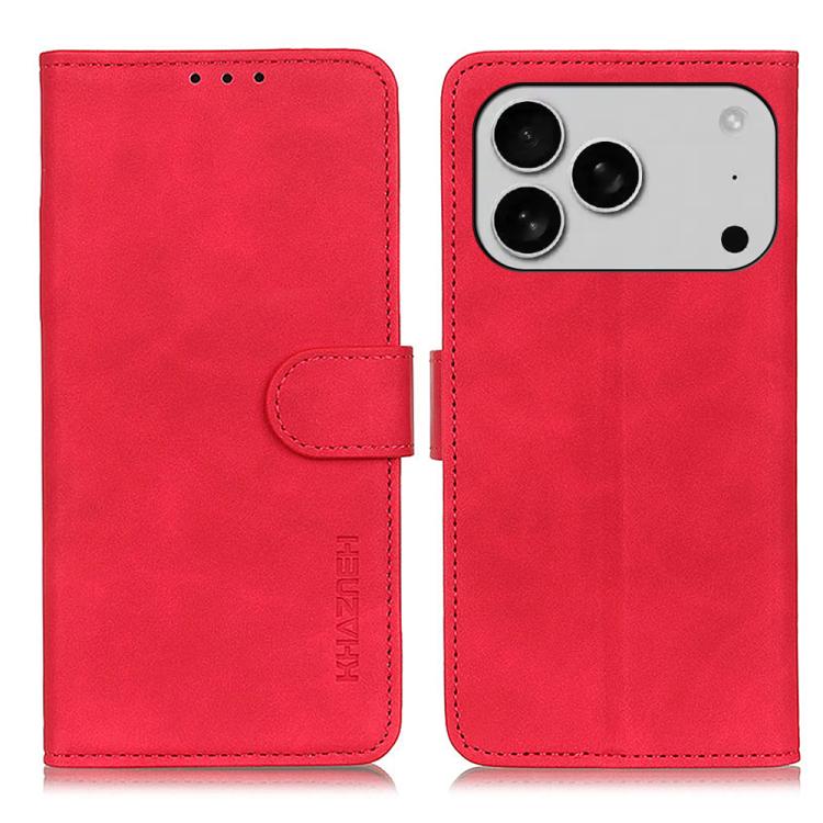 KHAZNEH Retro Texture Leather Phone Case, For iPhone 18 Pro / 17 Pro, For iPhone 18 Pro Max/17 Pro Max, For iPhone 16e / 17e, For iPhone 17, For iPhone Air, For iPhone 16 Pro Max