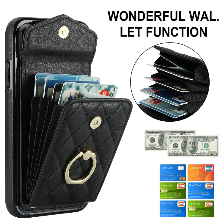 Rhombic Texture Card Bag Phone Case with Long Lanyard, For iPhone 11 Pro Max, For iPhone 11, For iPhone 11 Pro