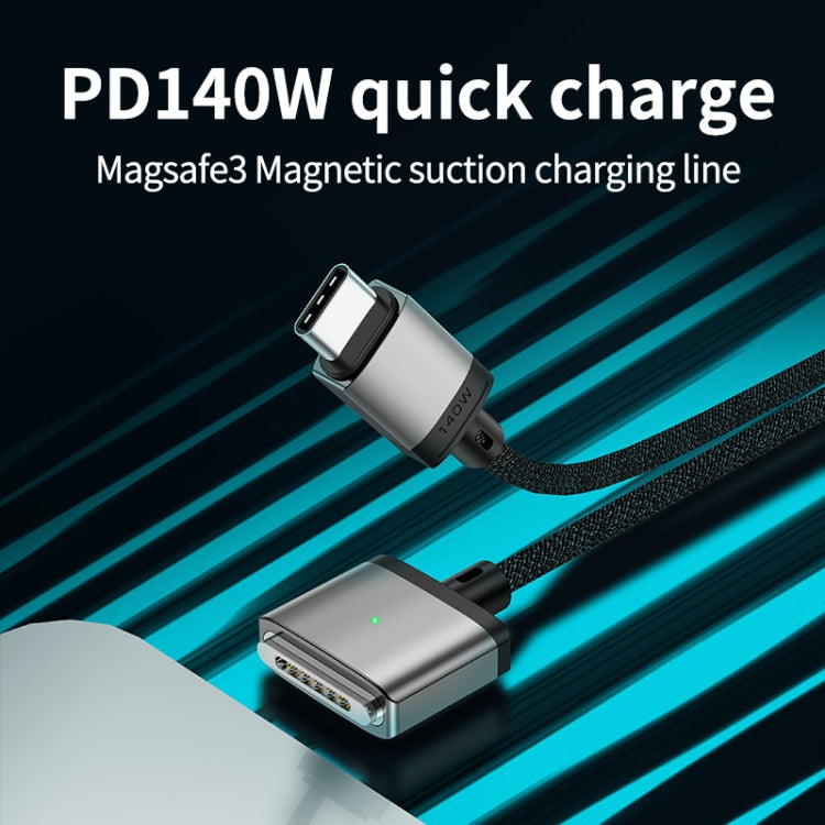 140W Type-C to Magsafe 3 Magnetic Charging Cable, Length:2m(Blue)