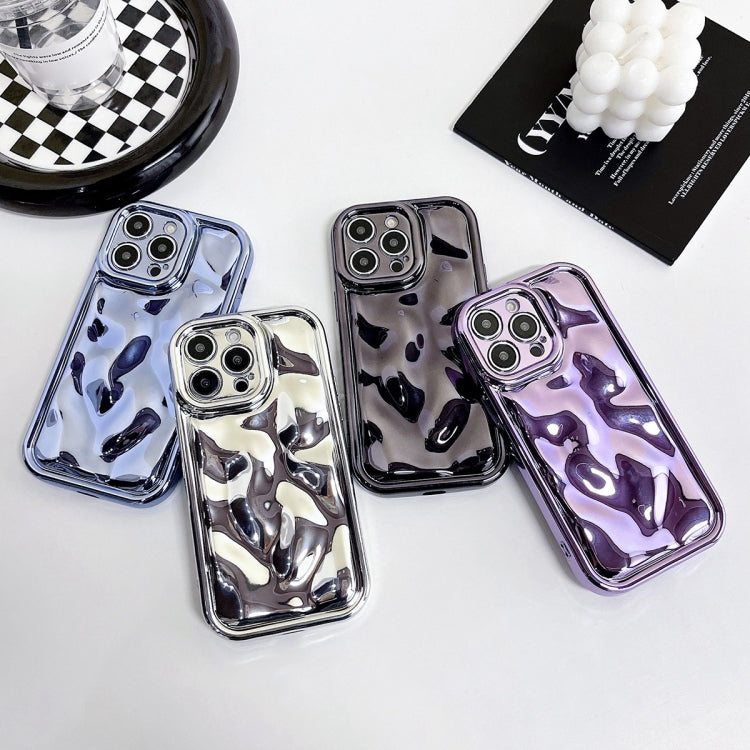 For iPhone 13 Pro Electroplating Meteorite Texture TPU Phone Case(Black)