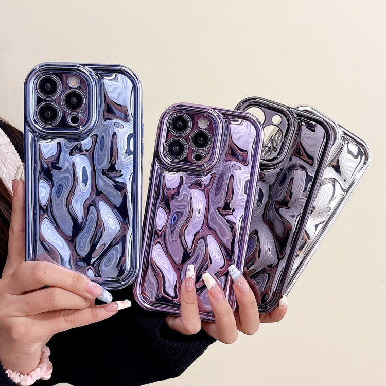 For iPhone 13 Pro Electroplating Meteorite Texture TPU Phone Case(Black)