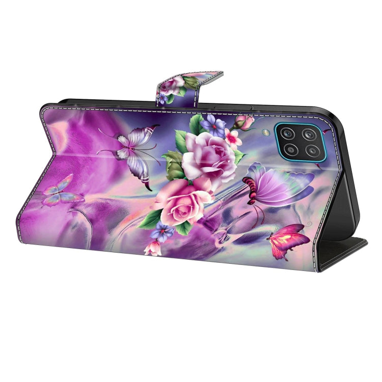 For Samsung Galaxy S8+ Crystal 3D Shockproof Protective Leather Phone Case(Butterfly)