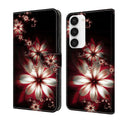 For Samsung Galaxy S23 Crystal 3D Shockproof Protective Leather Phone Case(Fantastic Flower)